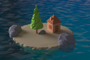 Low-poly island