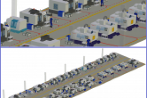 3D модель участка мех. обработки