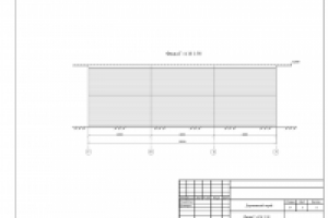 Деревянная постройка. Фасад Г-А