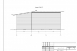 Деревянная постройка. Фасад А-Г
