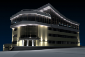 3d модель здания База 1