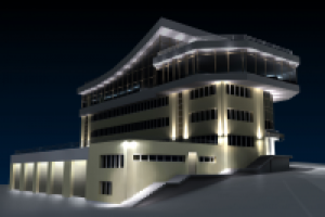 3d модель здания База 2