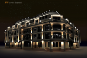 Архитектурная подсветка МФК пионерский 1