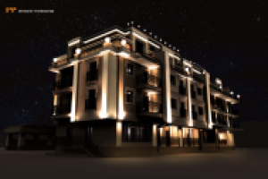 Архитектурная подсветка МФК пионерский 3