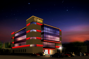 Архитектурная подсветка здания эскиз