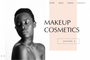 Пример дизайна страницы для интернет-магазина косметики