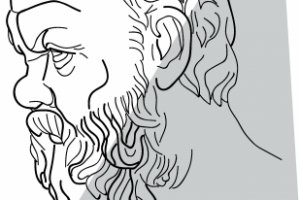 Рисунок гипсовой головы Сократа