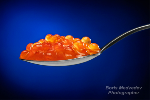 рекламная съемка красной икры