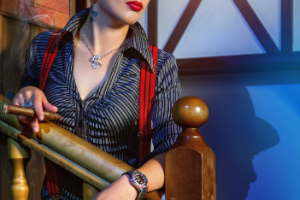 женский фотопортрет в фотопроекте "Гангстеры"