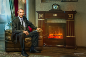 портрет жениха - стиль (Картина маслом) печать на холсте