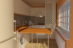 Кухня-веранда 4х2м