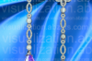 Серьги с бриллиантами и рубеллитами, 3D-Max, Vray