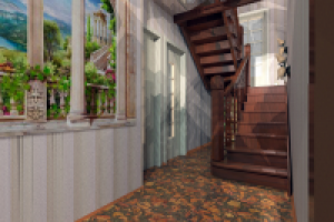 Лестница в деревянном доме