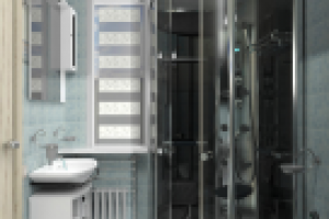 Небольшой санузел в деревянном доме