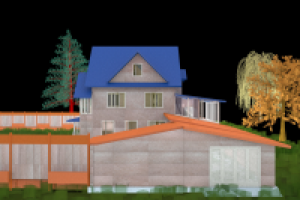 Пристройка к деревянному дому - гараж, веранда, подсобки