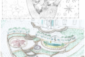 Эскиз входной зоны перед домом