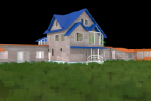 Пролет камеры по пристройке к дому - гараж, веранда, подсобки