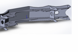 Усилитель бампера для резки под лазер Solidwork