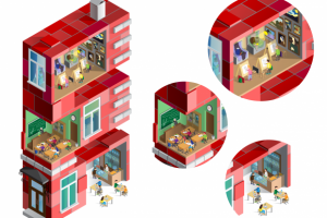 ДОМ-БУКВА В ИЗОМЕТРИИ - КДИДИ ИМЕНИ СТРОГАНОВА