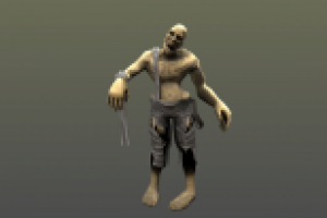 Лоуполи зомби для стратегии. Текстура не закончена.