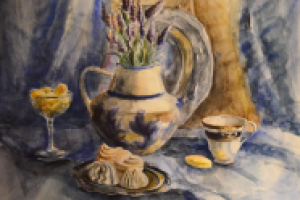 Натюрморт весенний. акварель.