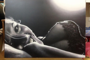 Аэрография/девушка ч-б