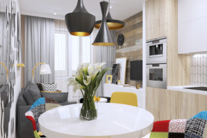 Кухня-столовая в современном стиле