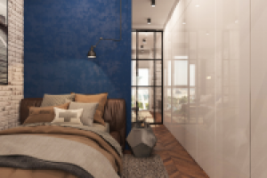 Спальня в стиле лофт