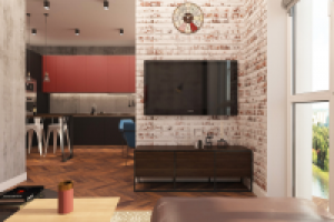 Гостиная в стиле  лофт