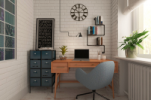 Рабочая зона в стиле скандинавский лофт