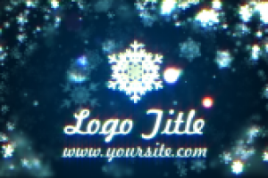 Логотип на синем фоне