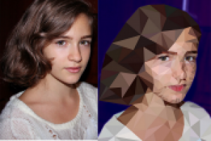Low Poly портрет