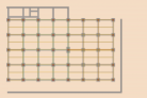 Концепция каркаса здания (вид сверху)