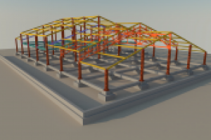 Концепция каркаса здания (перспективное изображение 1)