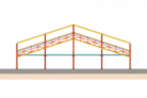 Концепция каркаса здания (вид с западного фасада)