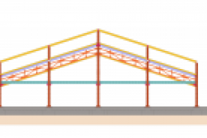 Концепция каркаса здания (вид с восточного фасада)