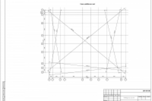 Схема разбивочных осей жилого дома