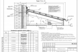 Рядовой узел конструкции покрытия козырька