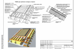Рядовой узел утепления конструкции покрытия