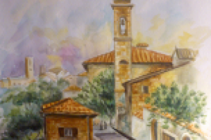 Итальянская улочка (акварель)