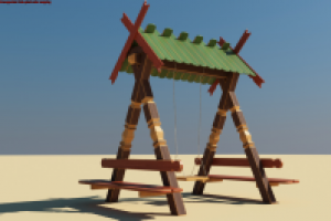 Моделирование для виз-ции детских площадок, качели "Классика"