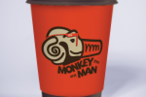 Логотип для сети заведений кофе на вынос «MonkeyMan»