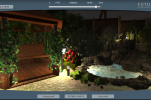 Беседка для отдыха. Ночь