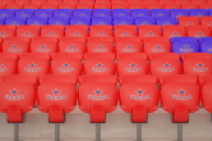 Визуализация пластиковых кресел для хоккейного клуба