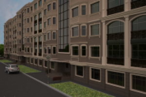 Эскизная визуализация многоквартирного дома