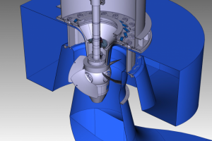 Проточная часть гидравлической турбины гидроэлектростанции