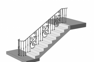 Перила с готовыми балясинами