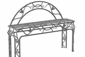 Банкетка с элементами художественной ковки