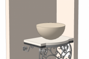 Подстолье под раковину в греческом стиле