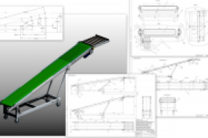 Конвеер ленточный (наклонный)